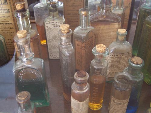 bottles vintage pharmacy
