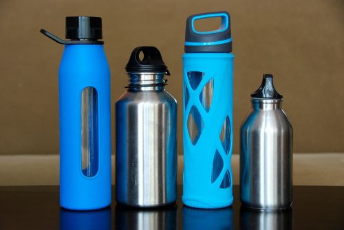 bottles water steel