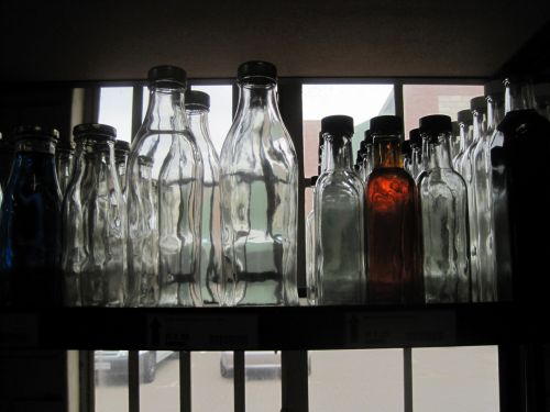 Bottles On A Shelf