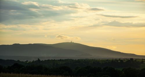 boulder silhouette sunset