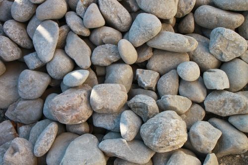 boulders close-up pebbles