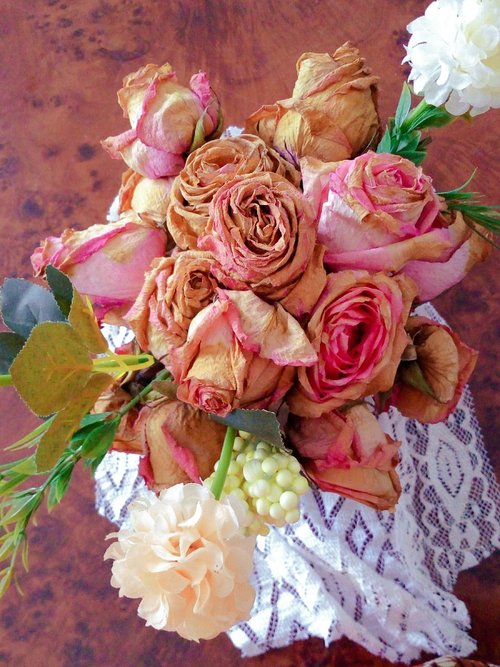 bouquet  roses  bridal