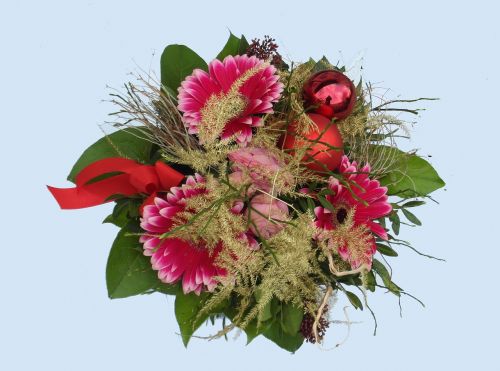 bouquet of flowers red green