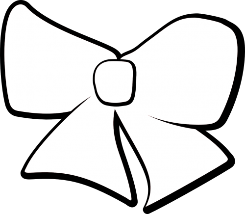 bow white drawing