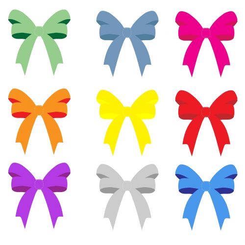 bow ribbon colourful