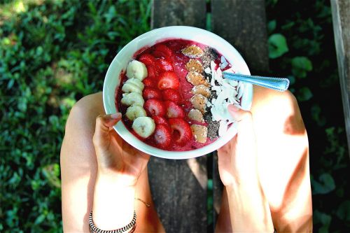 bowl food fruits