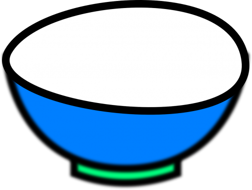 bowl blue soup
