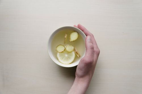 bowl tea ginger