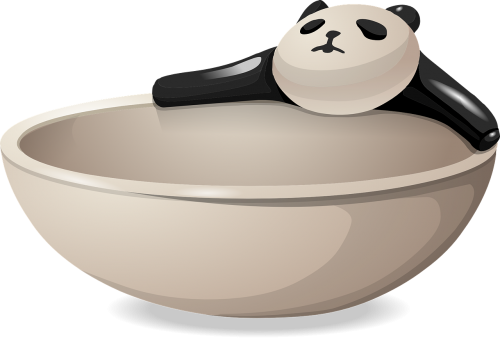 bowl dish panda