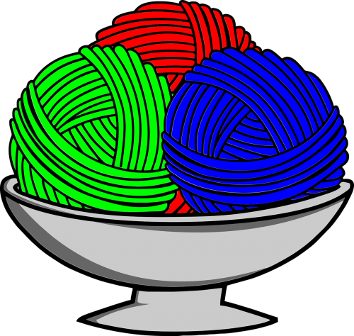 bowl of yarn yarn knit