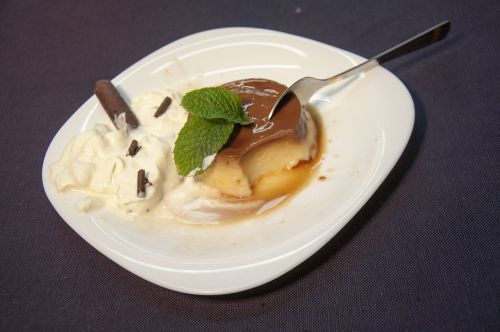 bowl spoon dessert cream