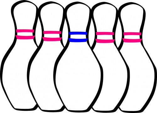 bowling pins set bowling