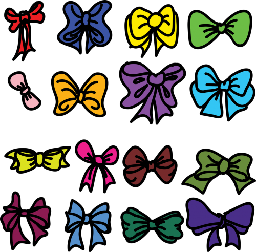 bows cartoon ribbon