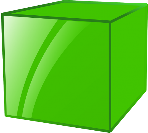 box cube green