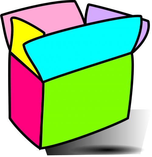 box colorful open