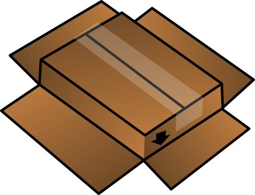 box cardboard upside