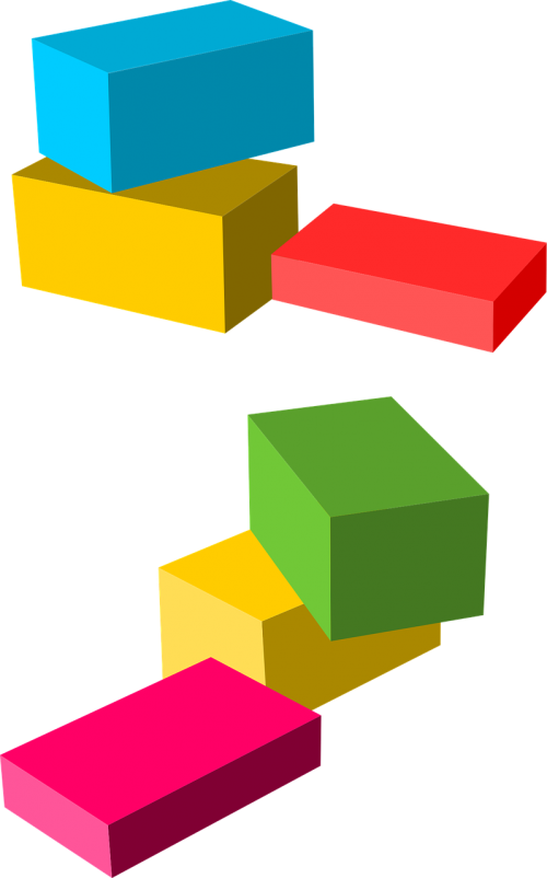 boxes construction cubes