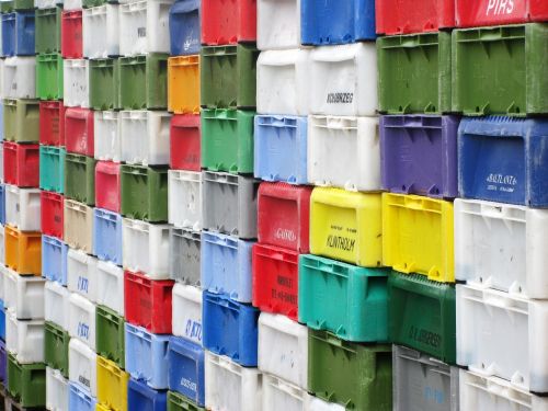 boxes port colorful