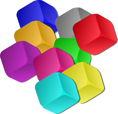 boxes dice rainbow