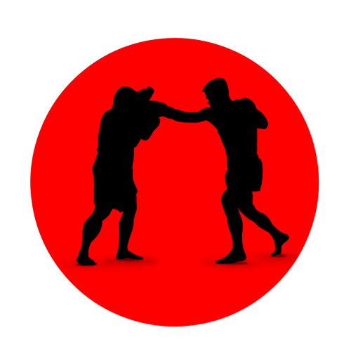 boxing icon silhouette