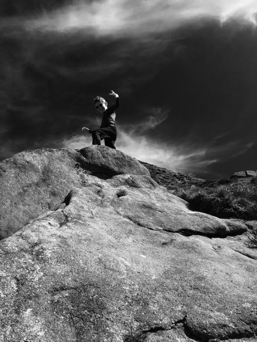 boy mountain trip