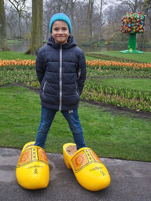boy wooden shoes holland