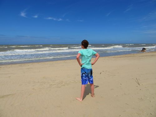 boy sea beach