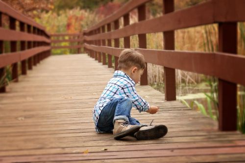 boy fishing fall