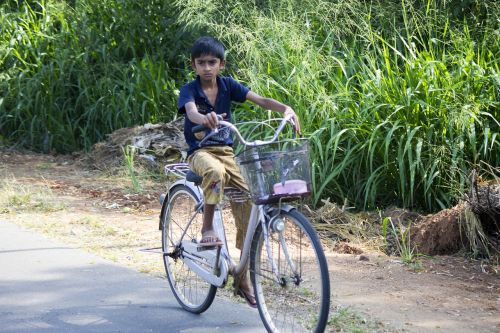 boy bike riding