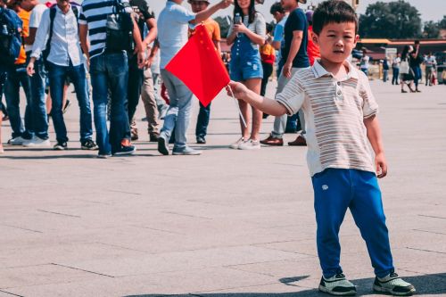 boy china flag