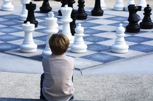 boy chess landscape