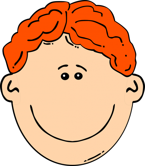 boy head orange