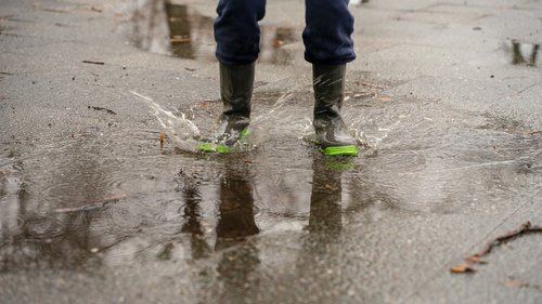 boy  rain boots  girl