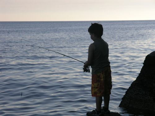 boy fishing male