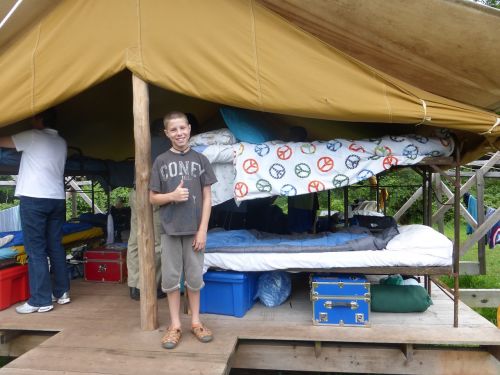 boy camper tent