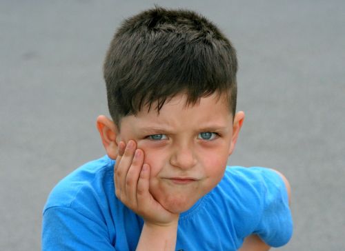 boy portrait blue