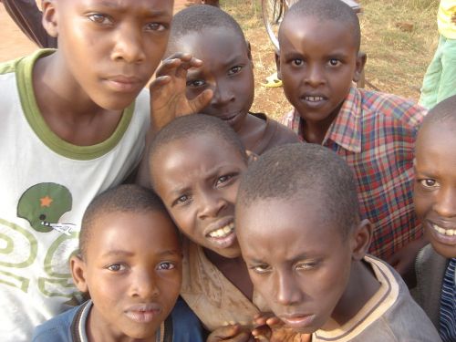 boys african children group