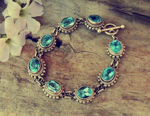 bracelet silver gemstones