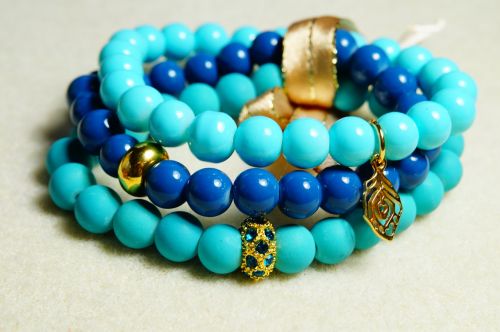 bracelet beads blue