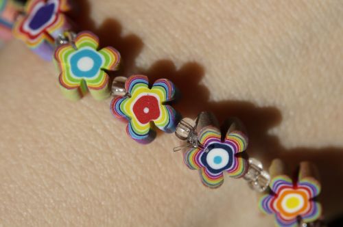 bracelet colorful flowers