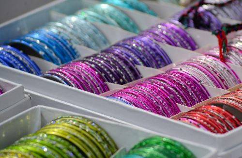 bracelets colorful market