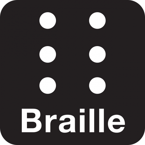 braille barrier-free black
