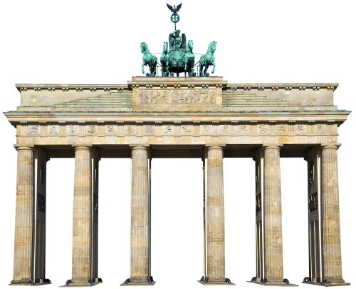 brandenburg gate isolated berlin