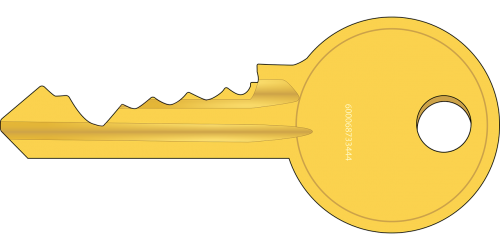 brass gradient key