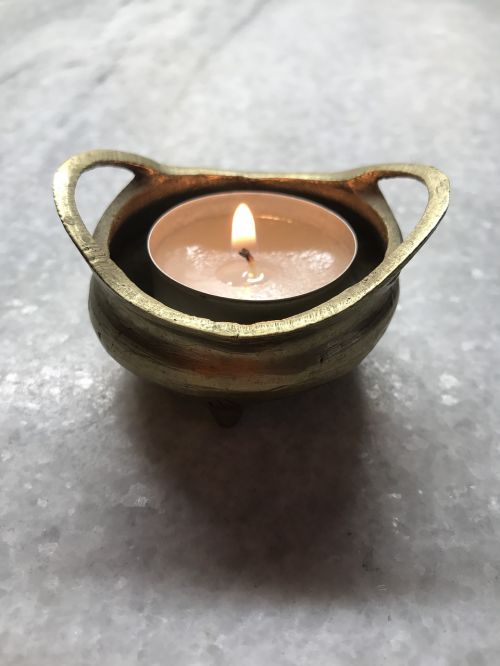 brass candle flame