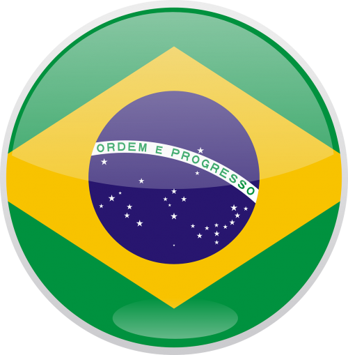 brazil flag round