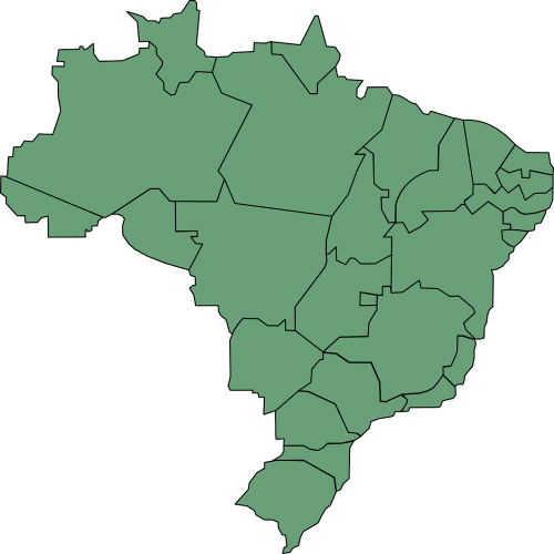 brazil map south america