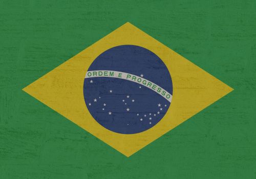 brazil flag gold