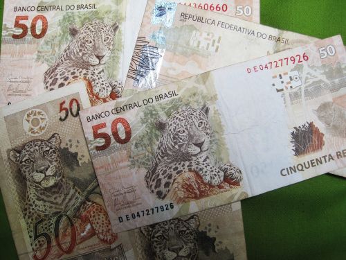 brazilian banknotes fifty real sheet music bills