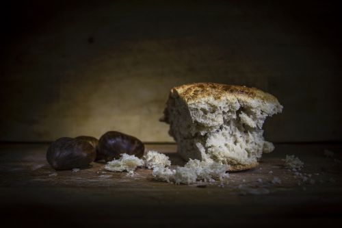 bread light painting still life